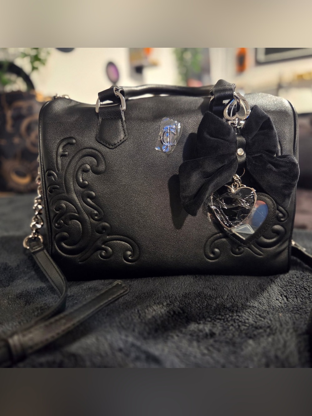 Juicy Couture Halloween-Sew FA-BOO-LOUS Satchel in Liquorice